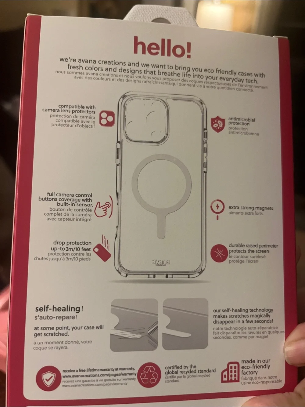 NIB Avana Creations Starlight Silver Case for iPhone 17 Pro Max